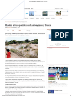 Lluvias Aíslan Pueblos en Lambayeque y Cusco - Diario UNO