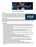 Security Operations Engineer: Position Overview