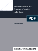 Access To Health and Education Services in Ethiopia: Supply, Demand, and Government Policy