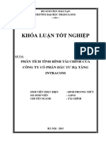 Phân Tích Tình Hình Tài Chính Công Ty Cổ Phần Đầu Tư Hạ Tầng Intracom