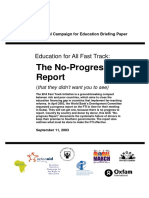 Education For All Fast Track: The No-Progress Report