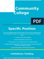 Free Community College Proposal