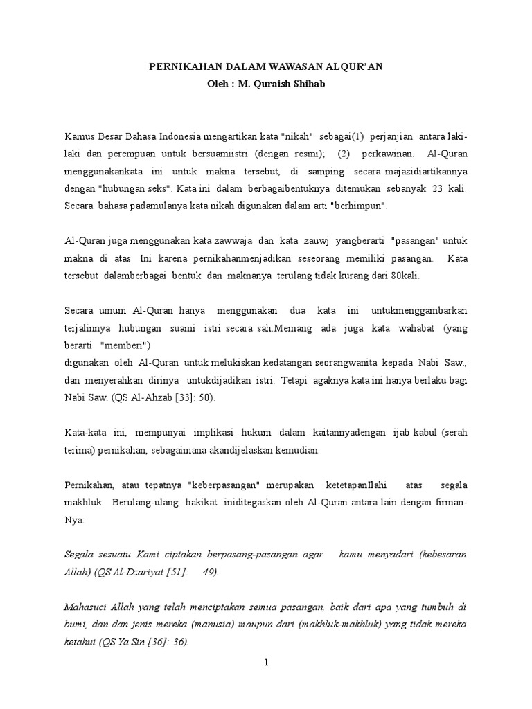 Tujuan Pernikahan Dalam Islamdocx