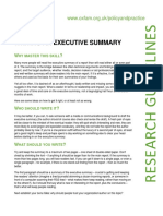 Writing An Executive Summary