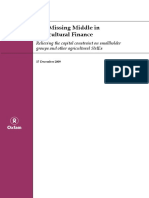 The Missing Middle in Agricultural Finance: Relieving The Capital Constraint On Smallhold Groups and Other Agricultural SMEs