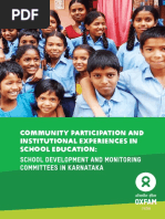 Community Participation and Institutional Experiences in School Education