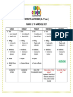 Weekly Plan 12 March To 16 March