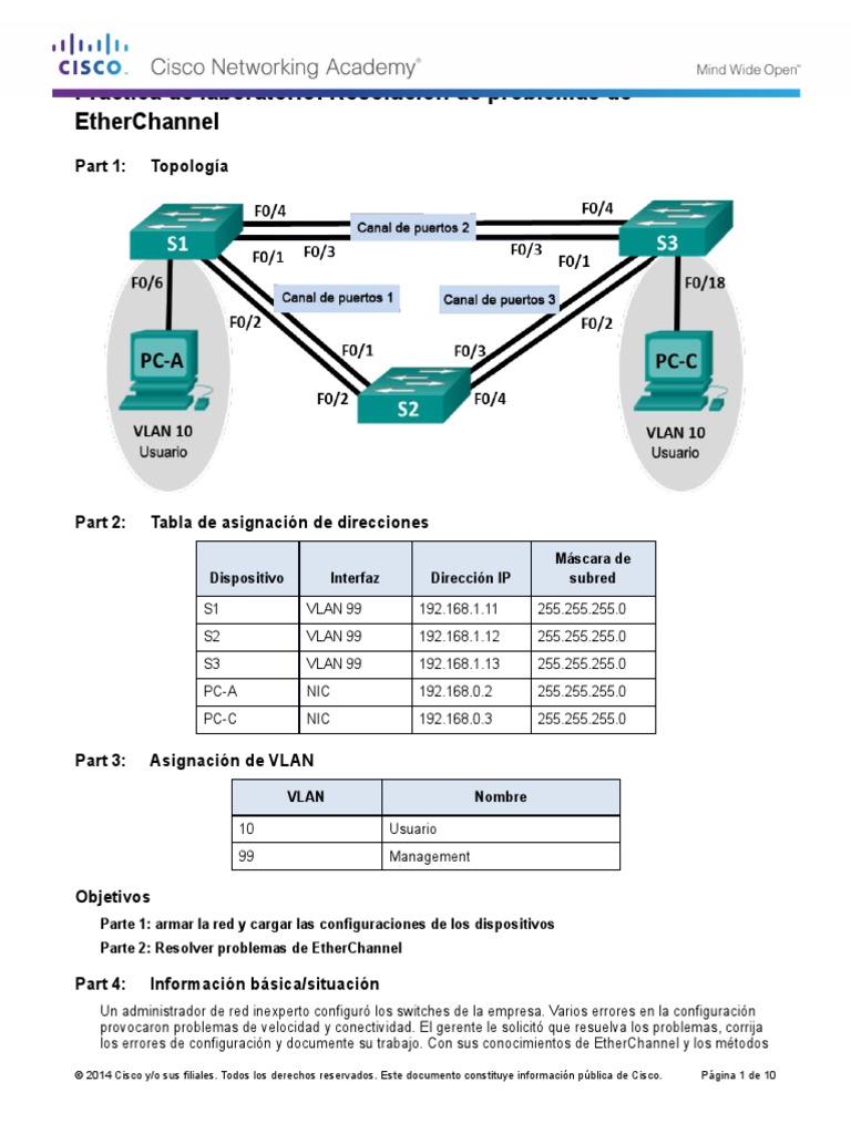 3.2.2.4 Lab - Troubleshooting EtherChannel | PDF | Conmutador de red ...