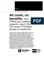 All Costs, No Benefits: How TRIPS Plus Intellectual Property Rules in The US-Jordan FTA Affect Access To Medicines