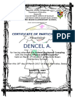 Boyscout Certificate