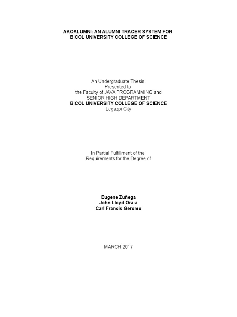 Thesis Pdf Thesis Undergraduate Education