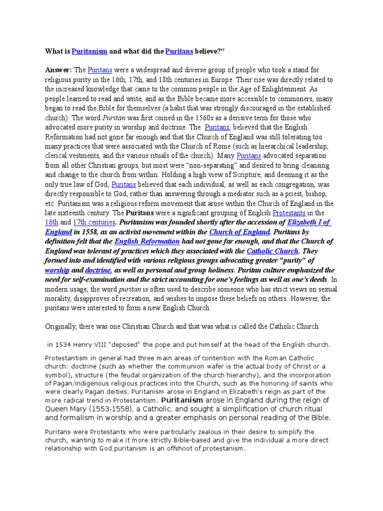 Debunking Puritanism This Common Misconception Is False - k6u24v7