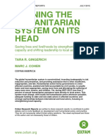 Turning The Humanitarian System On Its Head: Saving Lives and Livelihoods by Strengthening Local Capacity and Shifting Leadership To Local Actors