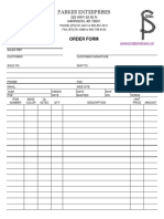 Purchase Order Form Template
