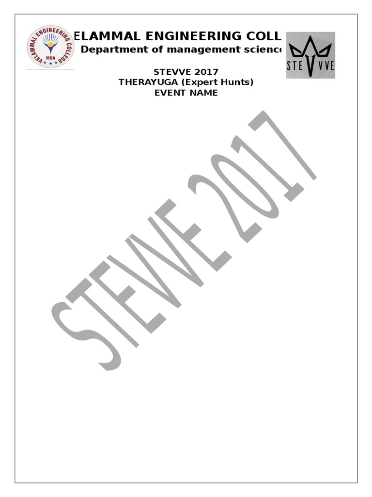 Caselet Format for STEVVE 2017 Event | PDF