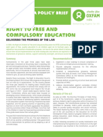 The Right To Free and Compulsory Education: Delivering The Promise of The Law