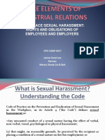 WORKPLACE SEXUAL HARASSMENT RIGHTS AND OBLIGATIONS