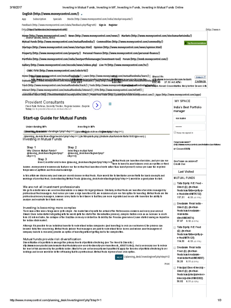 Investing In Mutual Funds Investing In Mf Investing In - 