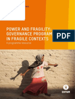 Power and Fragility: Governance Programming in Fragile Contexts: A Programme Resource