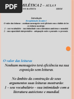 Homilética 2 – Aula 5 - SBSM - 1S2017