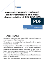 Effect of Cryogenic Treatment On Microstructure and Wear