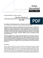 Winning The Peace? Some Lessons From The EU's Aid To South Eastern Europe, June 1999 - June 2000