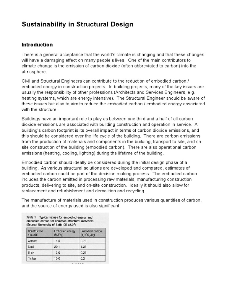 Reducing Embodied Carbon in Structural Design: Strategies for Engineers ...