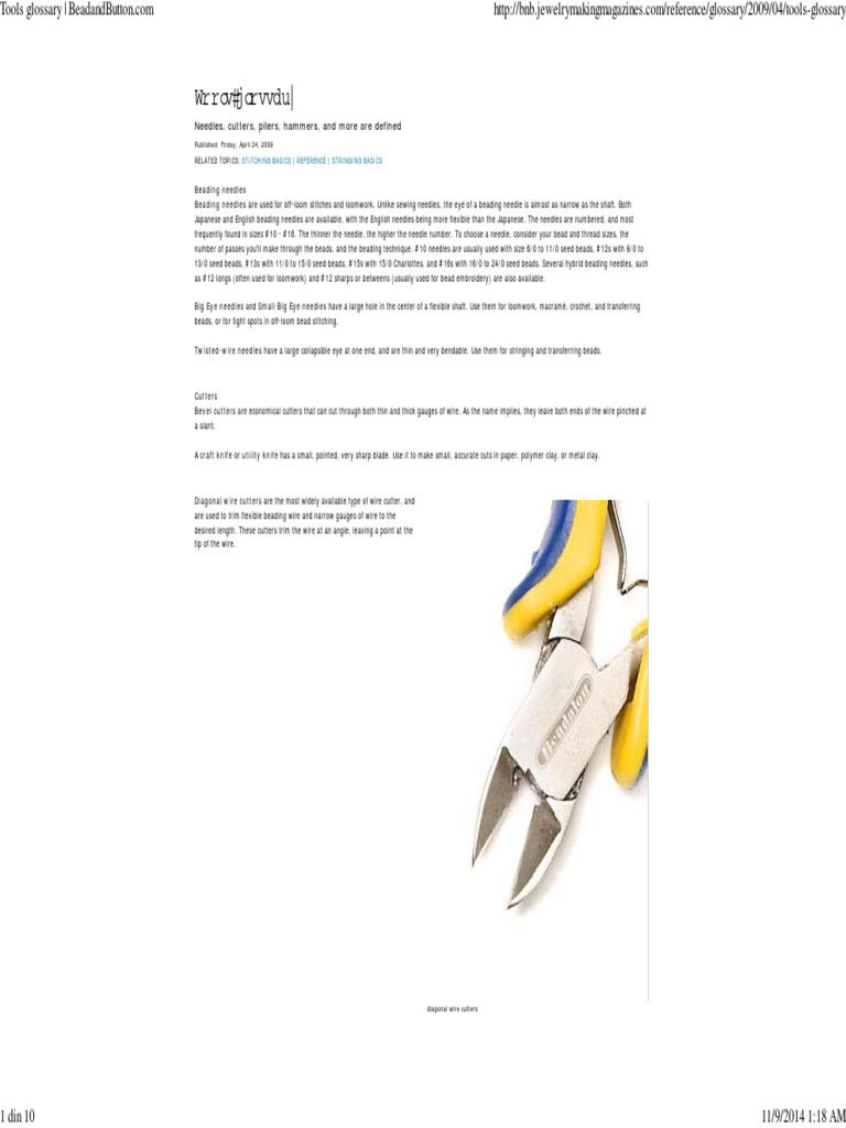 Diagonal Wire Cutters Explained | PDF