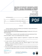 Fac-Simile Modulo Domanda Servizi Informatici