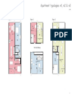 Apartment Typologies m1, m2 & m3: Floor 3 Floor 2 Floor 1