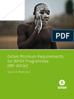 Oxfam Minimum Requirements For WASH Programmes: MR-WASH