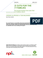 Multiple Cuts For The Poorest Families: 1.75 Million of The Poorest Families Have Seen Their Benefits Cut To Date Due To Welfare Reform