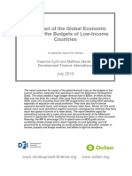 The Impact of The Global Economic Crisis On The Budgets of Low-Income Countries: A Research Report For Oxfam