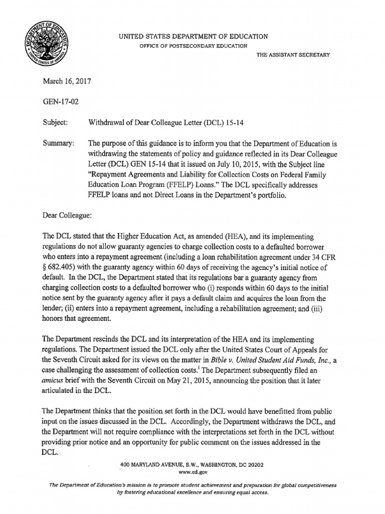 2017.03.18 DOE Letter