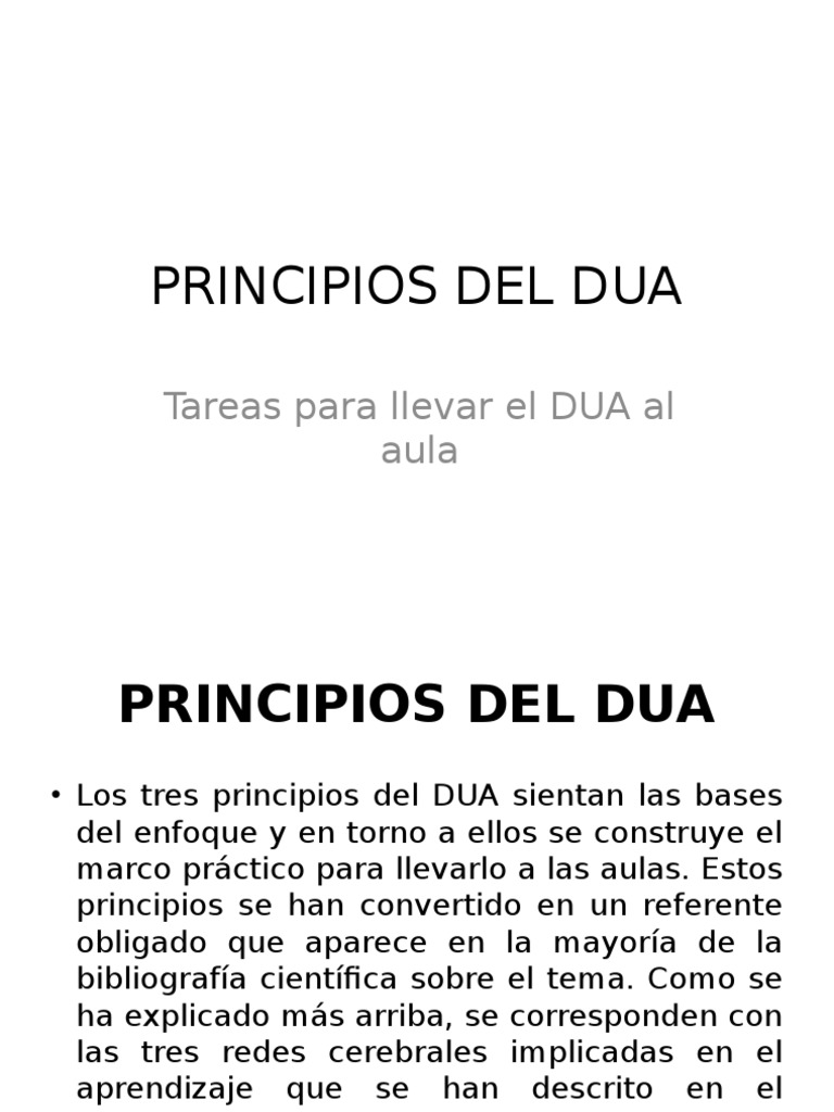 Tres Principios del DUA en Aula | PDF | Aprendizaje | Información
