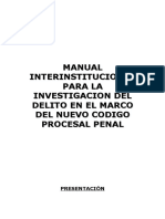 ACTAS de TODO Manual Interinstitucional para Investigacion Del Delito en El NCPP