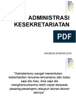 Materi Administrasi Kesekretariatan
