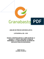 F Analisis de Precios Unitarios Apus