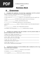 English Grammar Worksheet