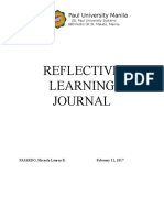 Reflective Learning Journal: St. Paul University Manila