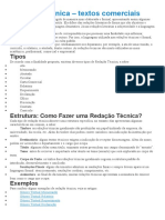 Redação Técnica - Textos Comerciais