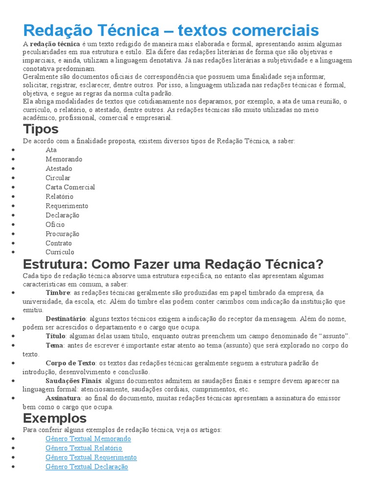 Redação Técnica - Textos Comerciais | PDF | Comunicação | Science