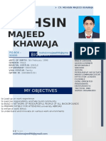 CV: Mohsin Majeed Khawaja's Education and Experience