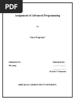 Assignment of Advanced Programming