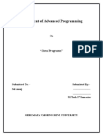 Assignment of Advanced Programming