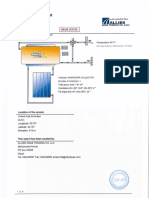 Specimen for Solar Water Heater