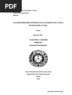 Judul Skripsi Ekonomi Pembangunan Konsentrasi Regional Pdf Ide Judul Skripsi Universitas