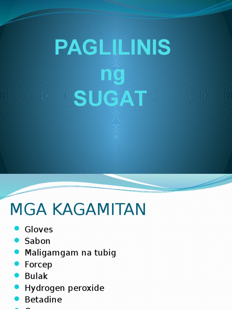 Wound Dressing Tagalog PDF