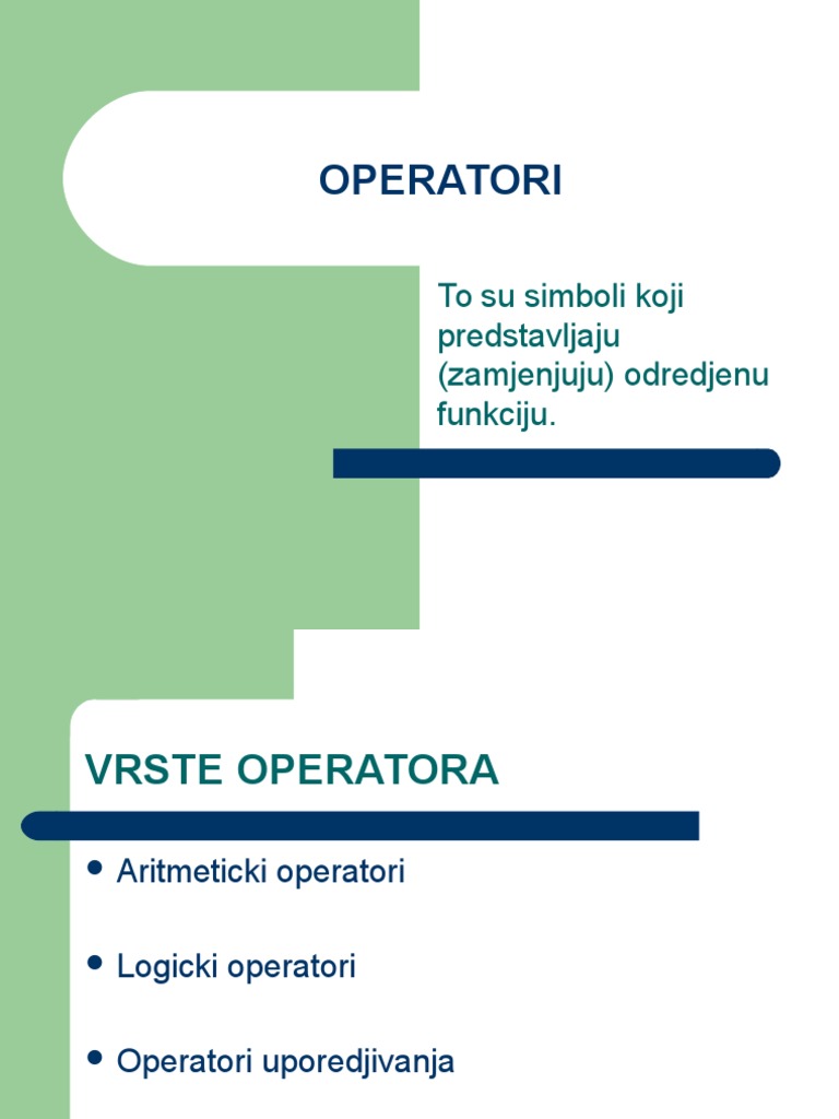 5 - Operatori | PDF