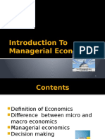 Introduction To Managerial Economics